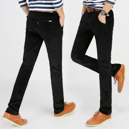 ດູໃບໄມ້ລົ່ນແລະລະດູຫນາວຜ້າລິ້ວ trousers trousers Slim ຜູ້ຊາຍ pants stretch ຊື່ທຸລະກິດບາດເຈັບແລະໄວຫນຸ່ມຊາຍ Trousers ອອກ