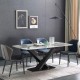 ຕາຕະລາງຮັບປະທານອາຫານ slate minimalist Italian ແລະເກົ້າອີ້ປະສົມປະສານອາພາດເມັນຂະຫນາດນ້ອຍຕາຕະລາງ dining ເຮືອນສີ່ຫລ່ຽມແສງສະຫວ່າງຫລູຫລາ Nordic ຕາຕະລາງ dining marble
